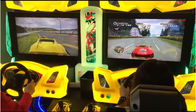 Управляемая монеткой опережанная машина видеоигры гонок автомобиля для игрока 1-4